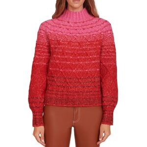 STAUD Evelyn Mock Neck Sweater S